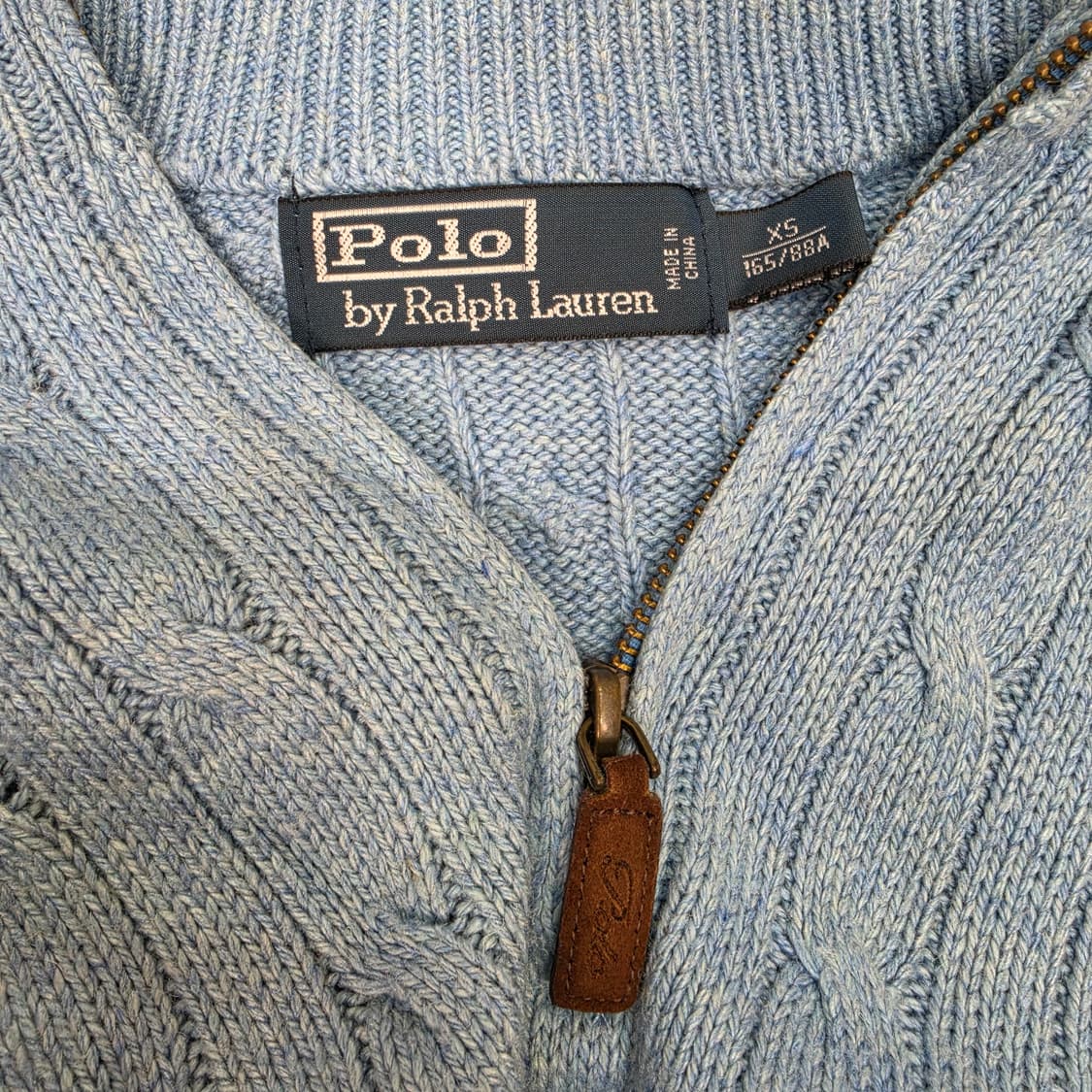 폴로랄프로렌 견100% 케이블 꽈배기 반집업 긴팔 스웨터 XS사이즈 상품이미지6