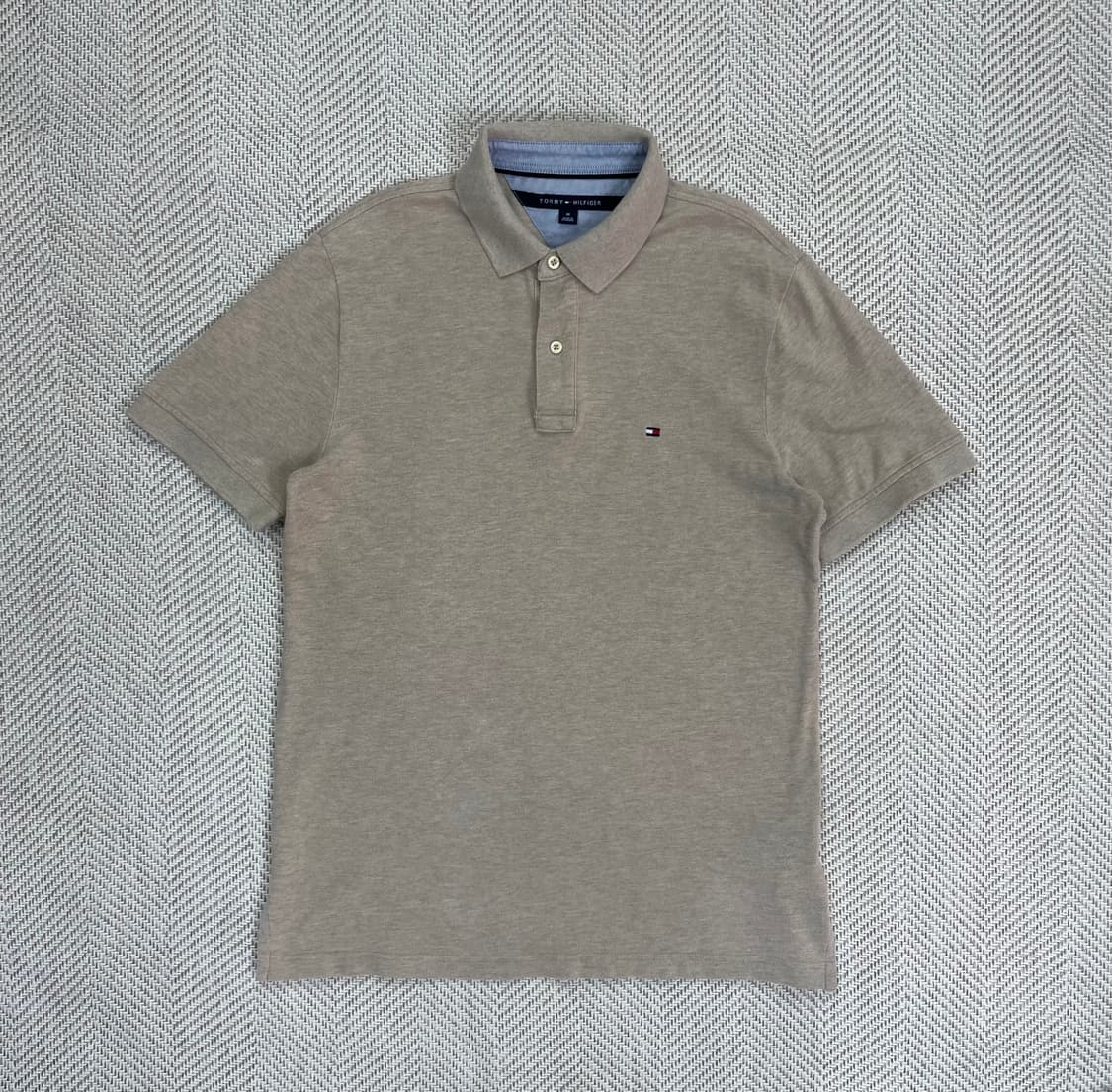 타미힐피거 베이지색 반팔 카라티 M 상품이미지1