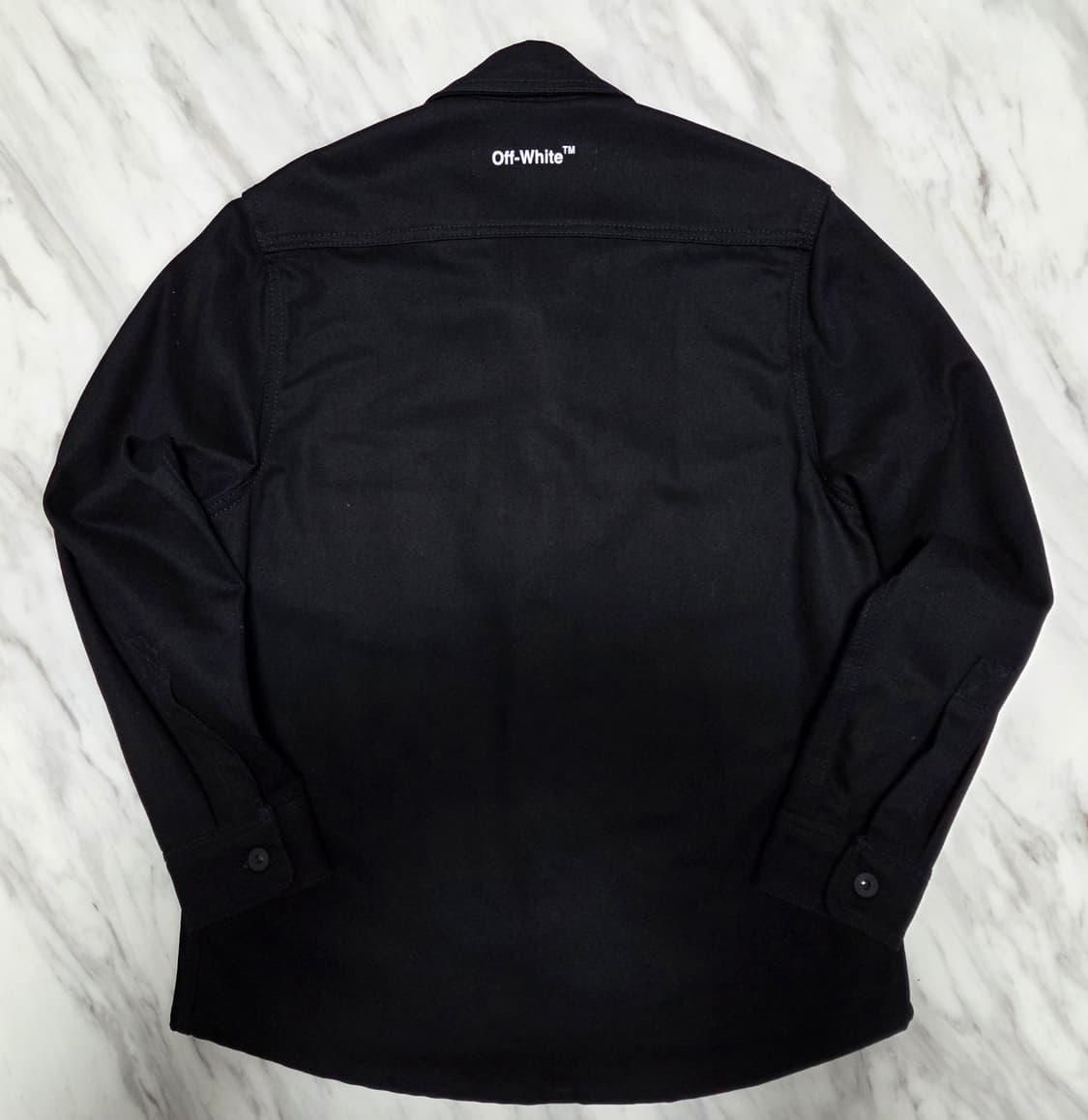 오프화이트 싱글애로우 데님셔츠 블랙 상품이미지2