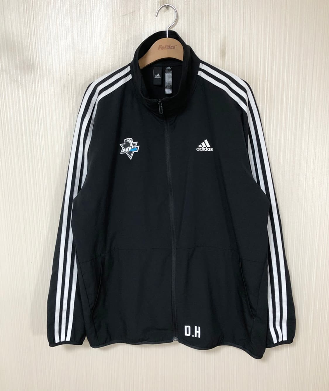 아디다스 안양한라 아이스하키단 선수실착 삼선 블록코어자켓 2XL(110) 상품이미지1