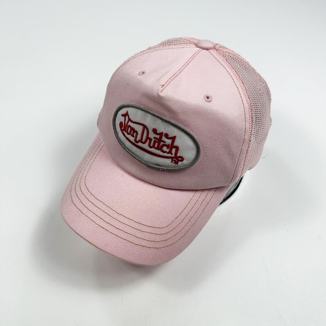 본더치 레트로 핑크 메쉬 볼캡 모자 상품이미지1