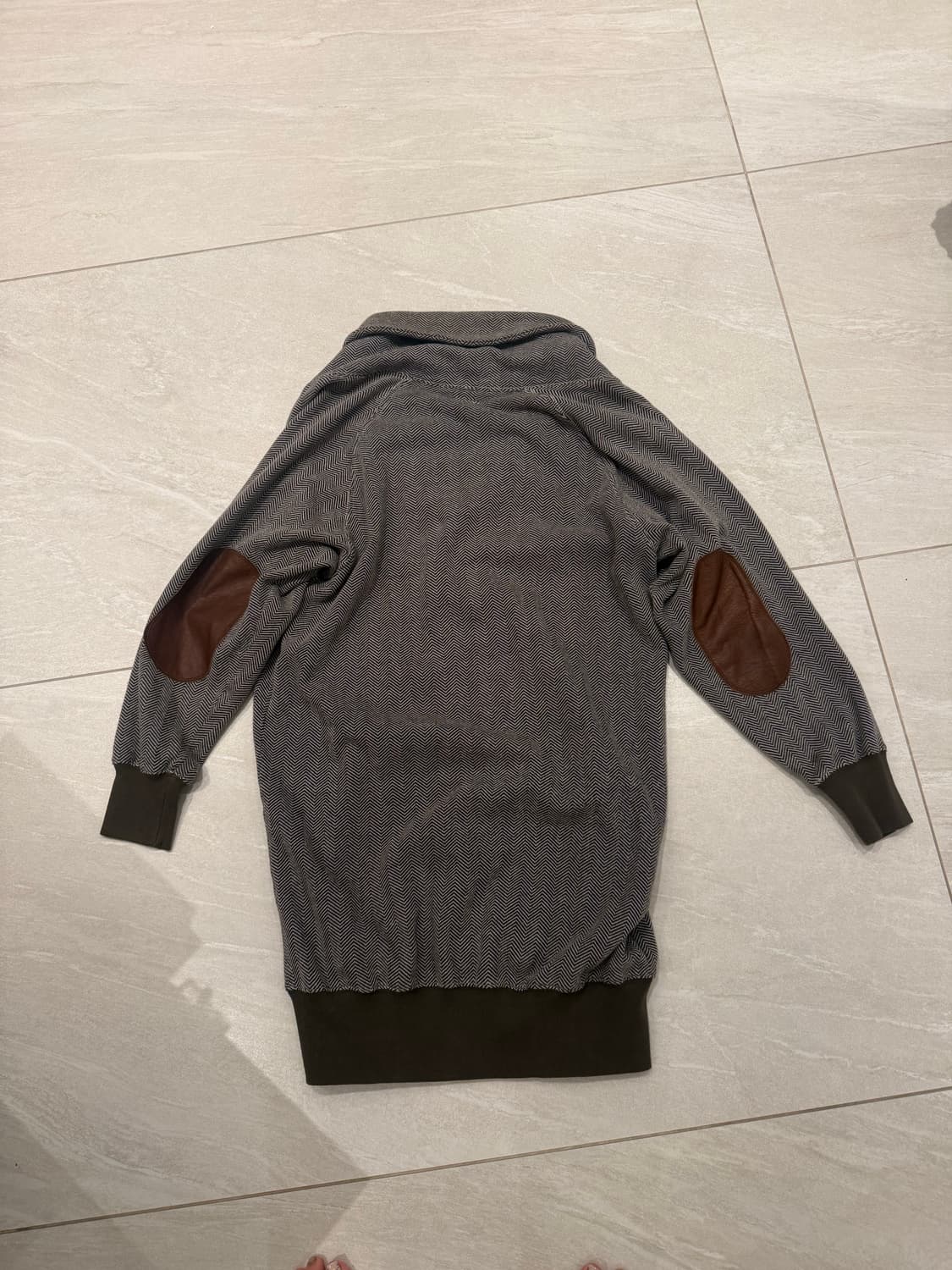 캐피탈 헤링본 패턴 롱가디건 상품이미지4