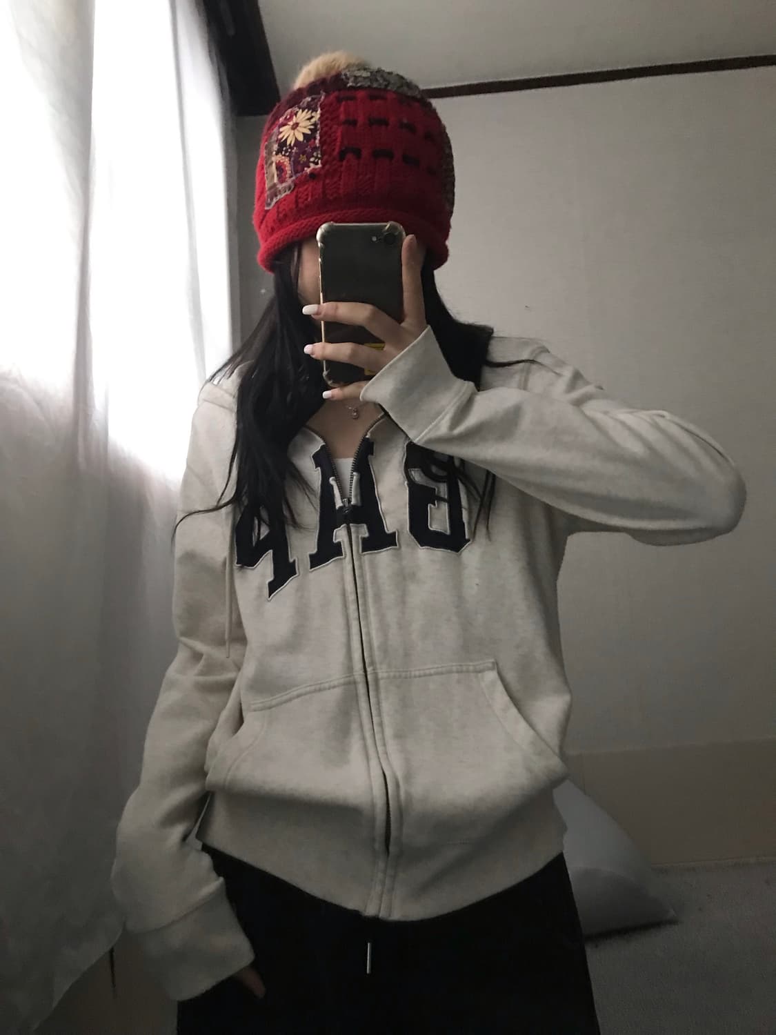 갭 오트밀 후드집업 상품이미지3