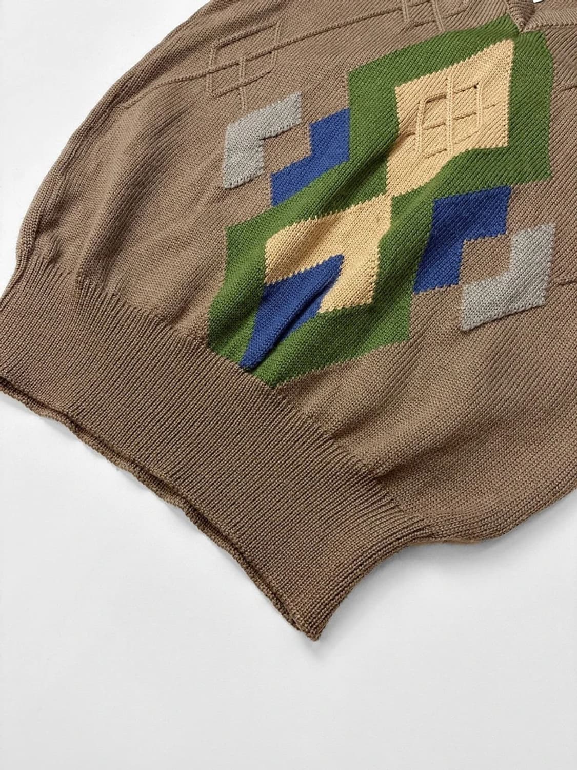 라코스테 90s 재팬 아가일 울 니트 베스트 PN5131 상품이미지4