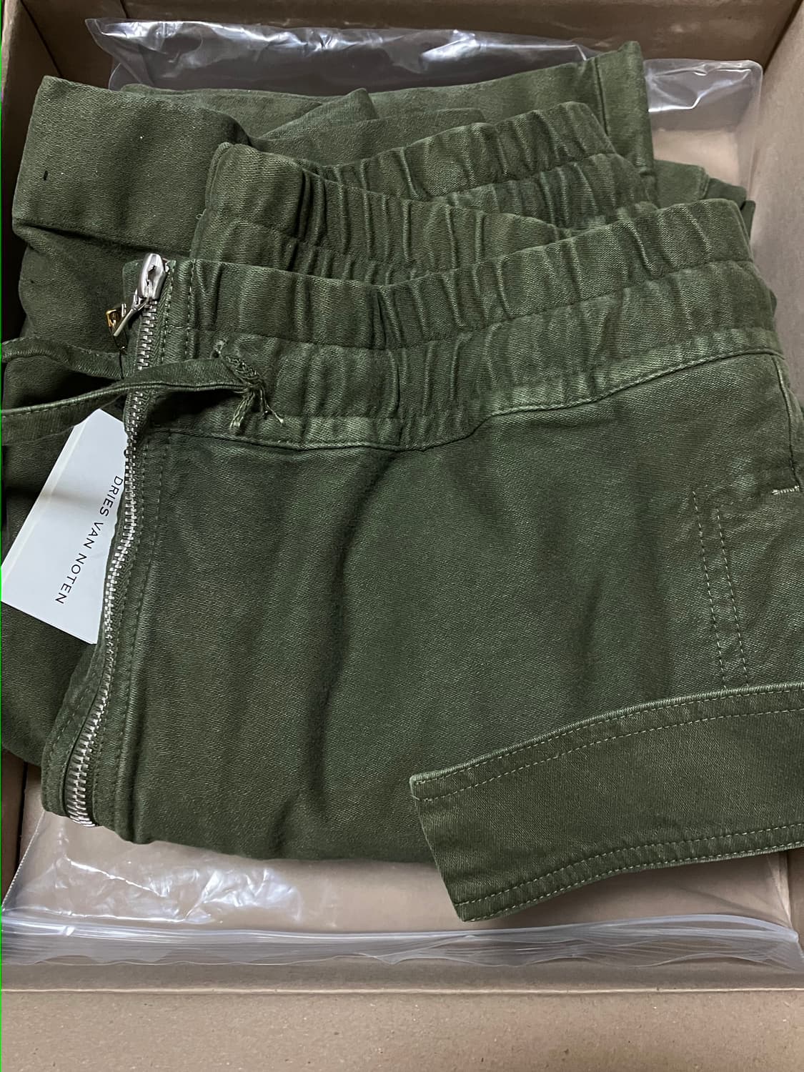 (Khaki) 드리스반노튼 스트랩 코튼 팬츠 상품이미지4