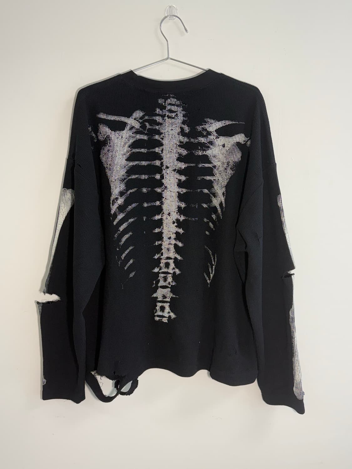 빈티지 스켈레톤 데미지 다스트레스드 와플티 상품이미지9