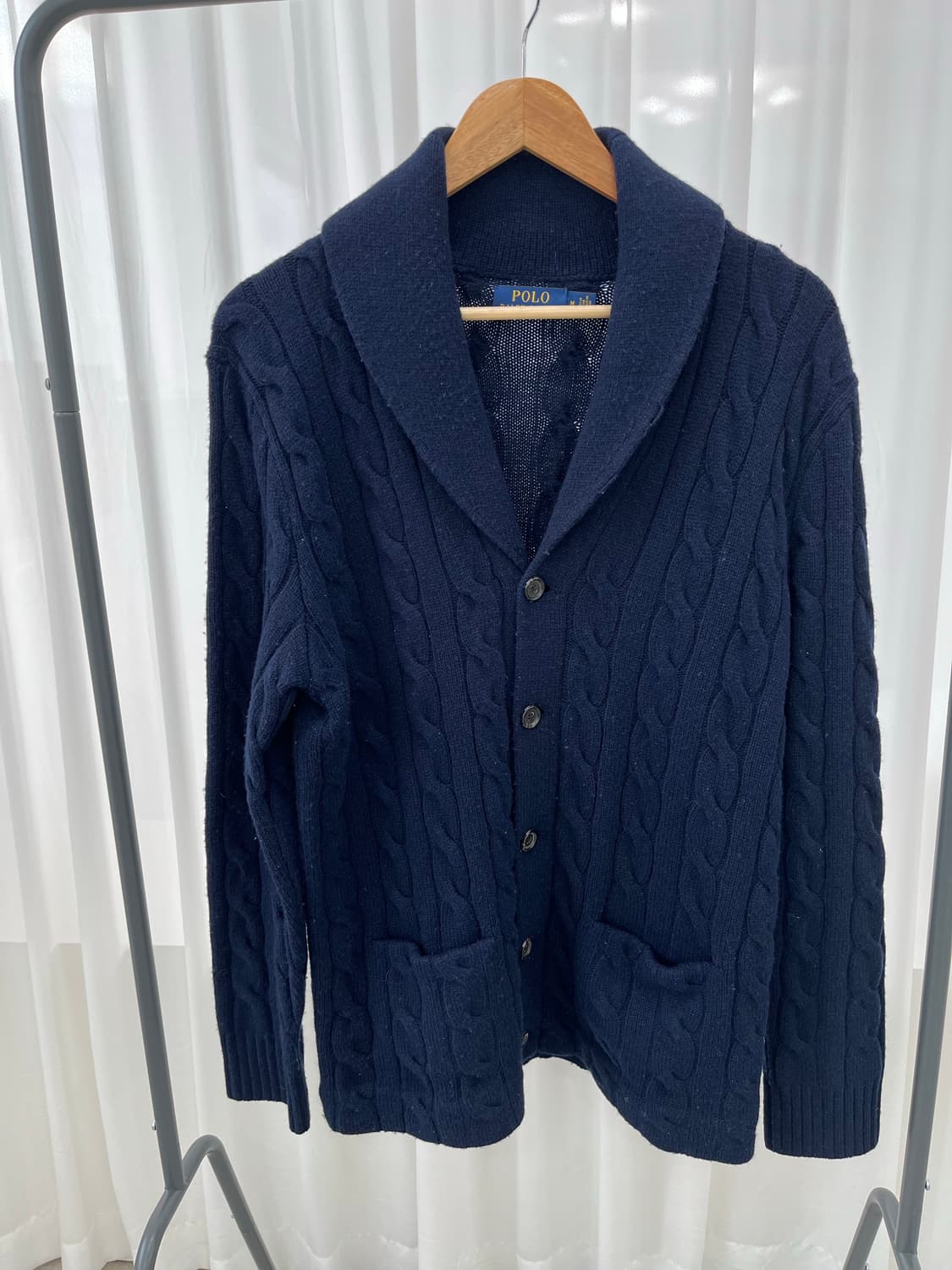 폴로 랄프로렌 꽈배기 니트 네이비 M 상품이미지1