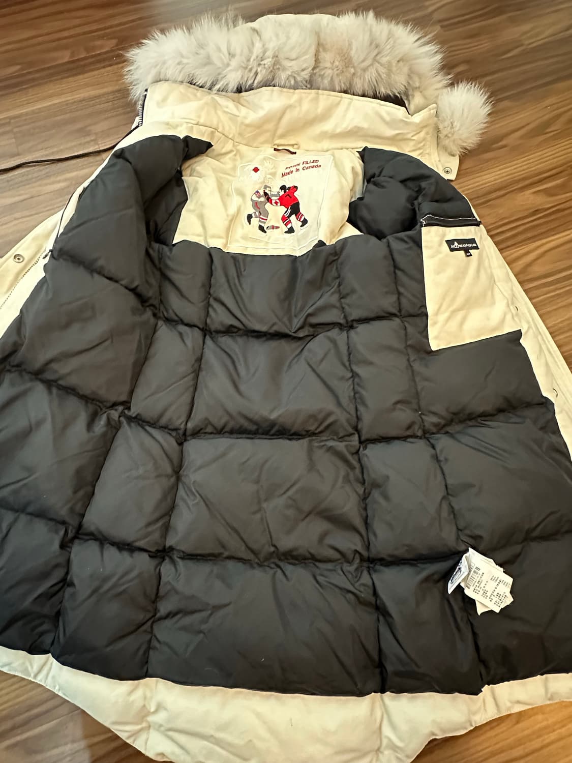 무스너클 스틸링 패딩 XS 크림화이트 상품이미지5