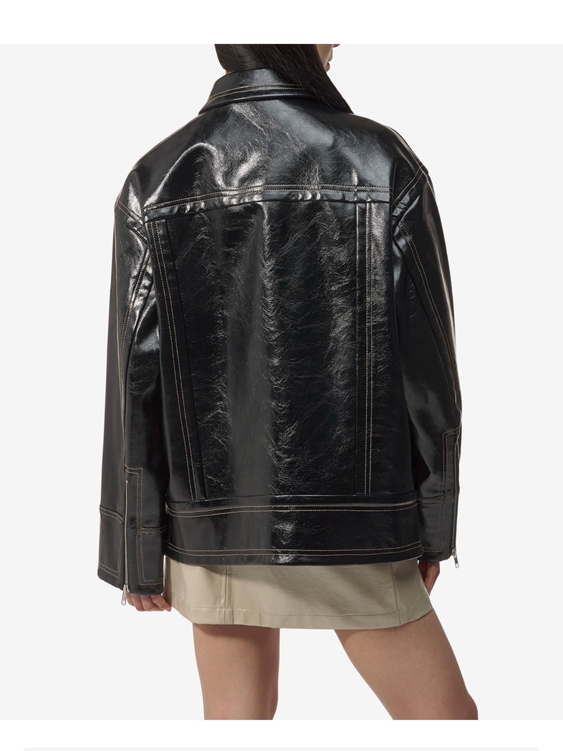 스탠드스튜디오 비건레더재킷 블랙 상품이미지3