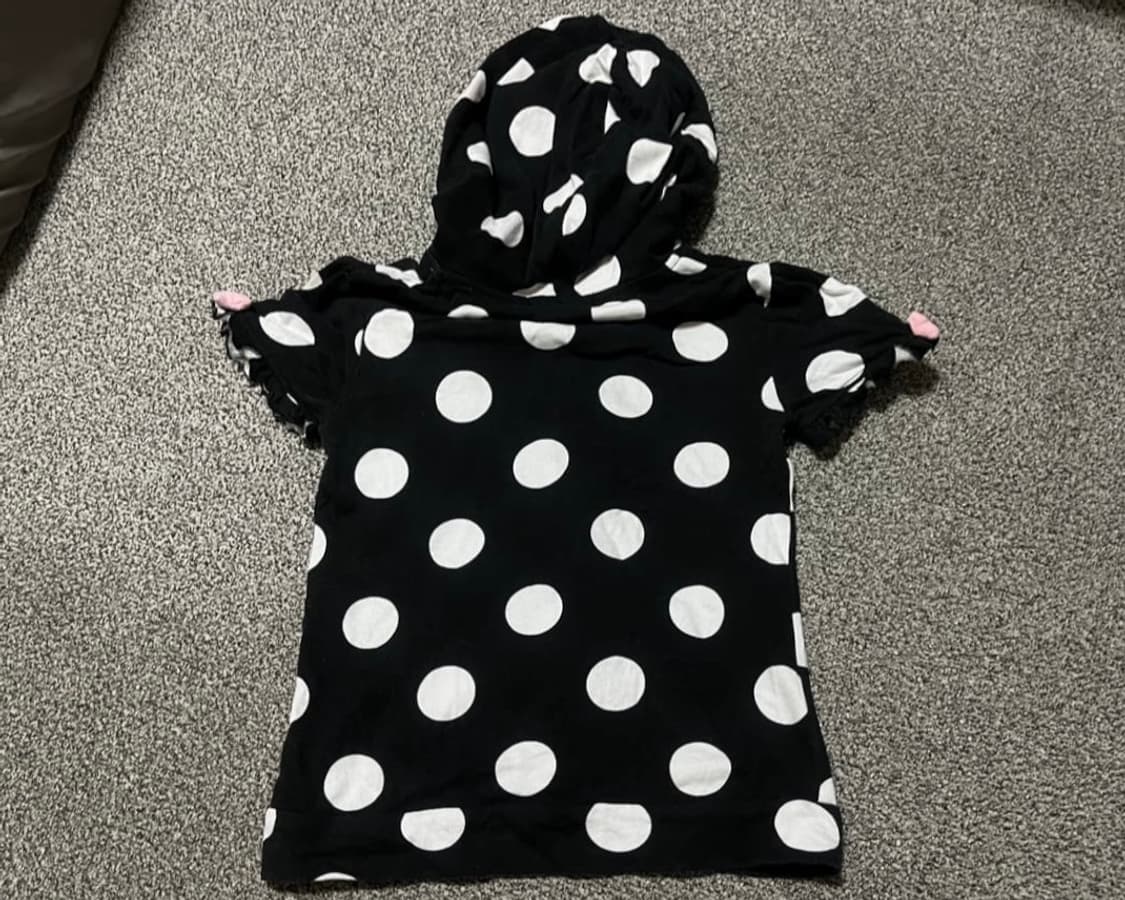 에메필 도트 반팔 후드집업 상품이미지2