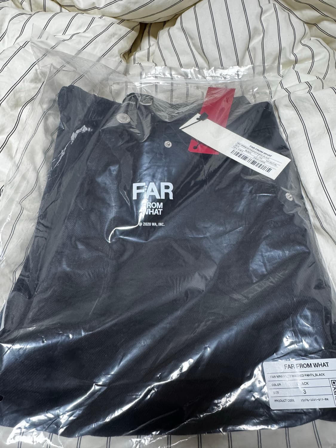파프롬왓 FAR WRINKLED WASHED PANTS (BLACK) 3 상품이미지2