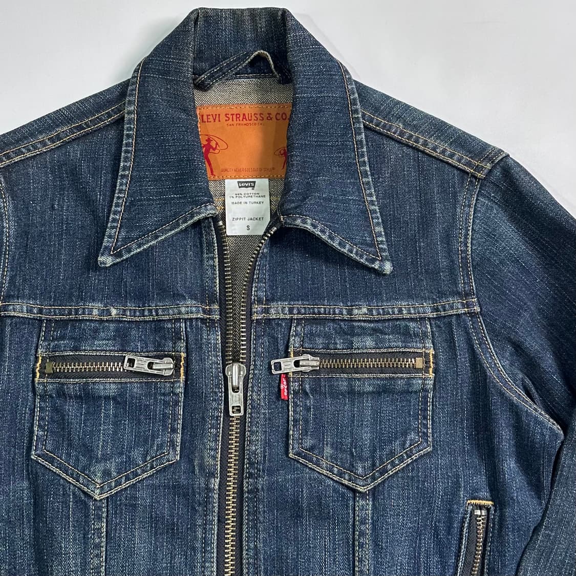 리바이스 우먼스 지퍼디테일 데님 자켓  상품이미지4