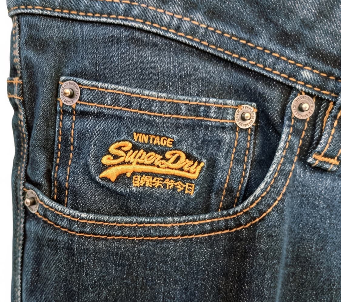 Superdry  인디고 슬림 스트레이트 빅사이즈 데님팬츠 상품이미지4