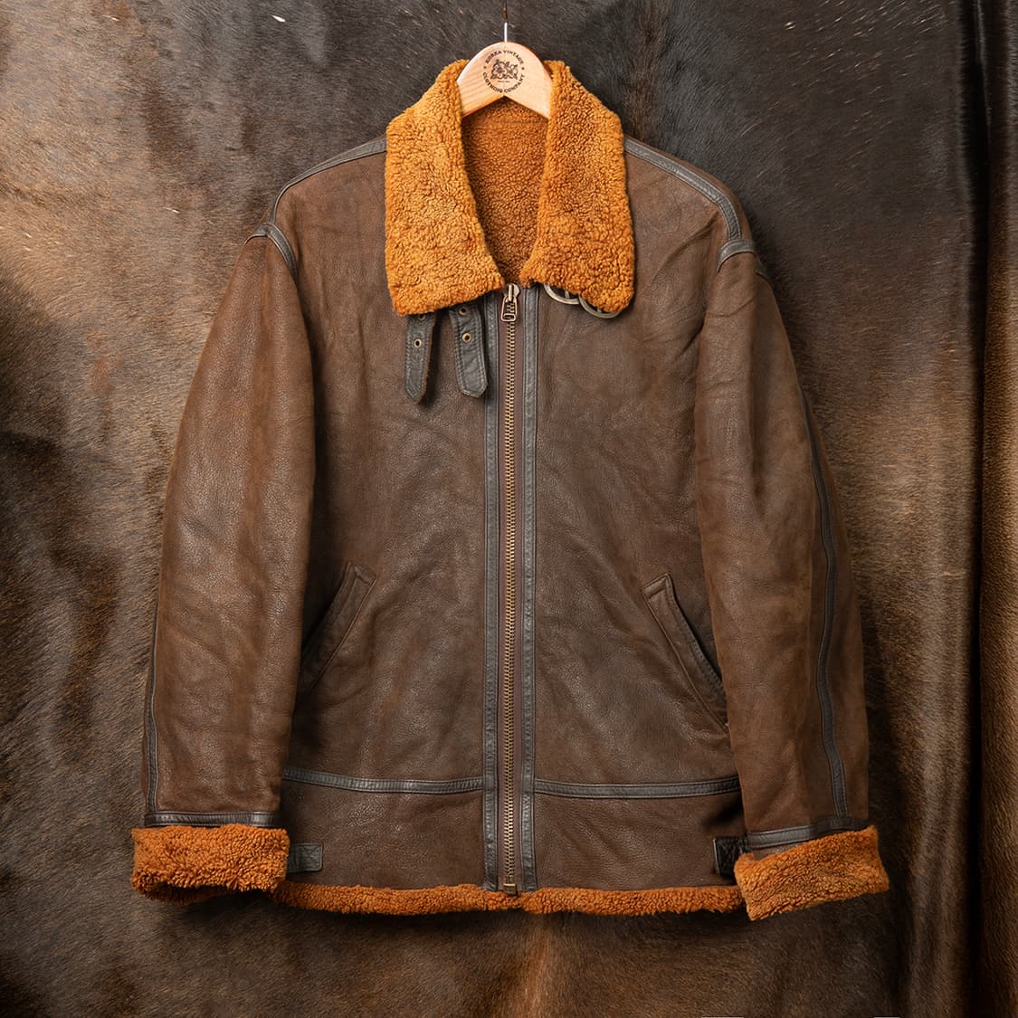 [107] 90s J.SCIPIO 빈티지 양가죽 양털 무스탕  상품이미지1