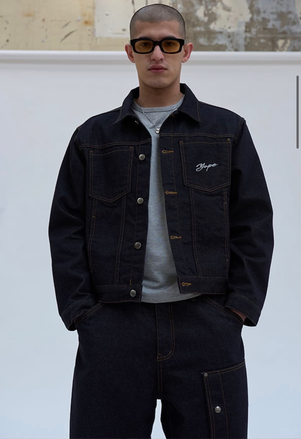 유프 YUPE COLLECTIVE 논페이드 데님 트러커 자켓 상품이미지4