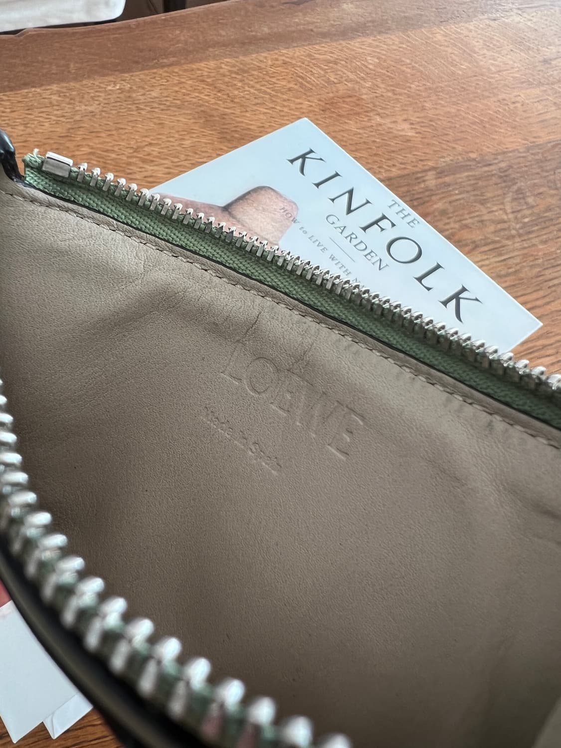 로에베 카프스킨 코인 카드 홀더 (로즈마리/탠) 상품이미지6