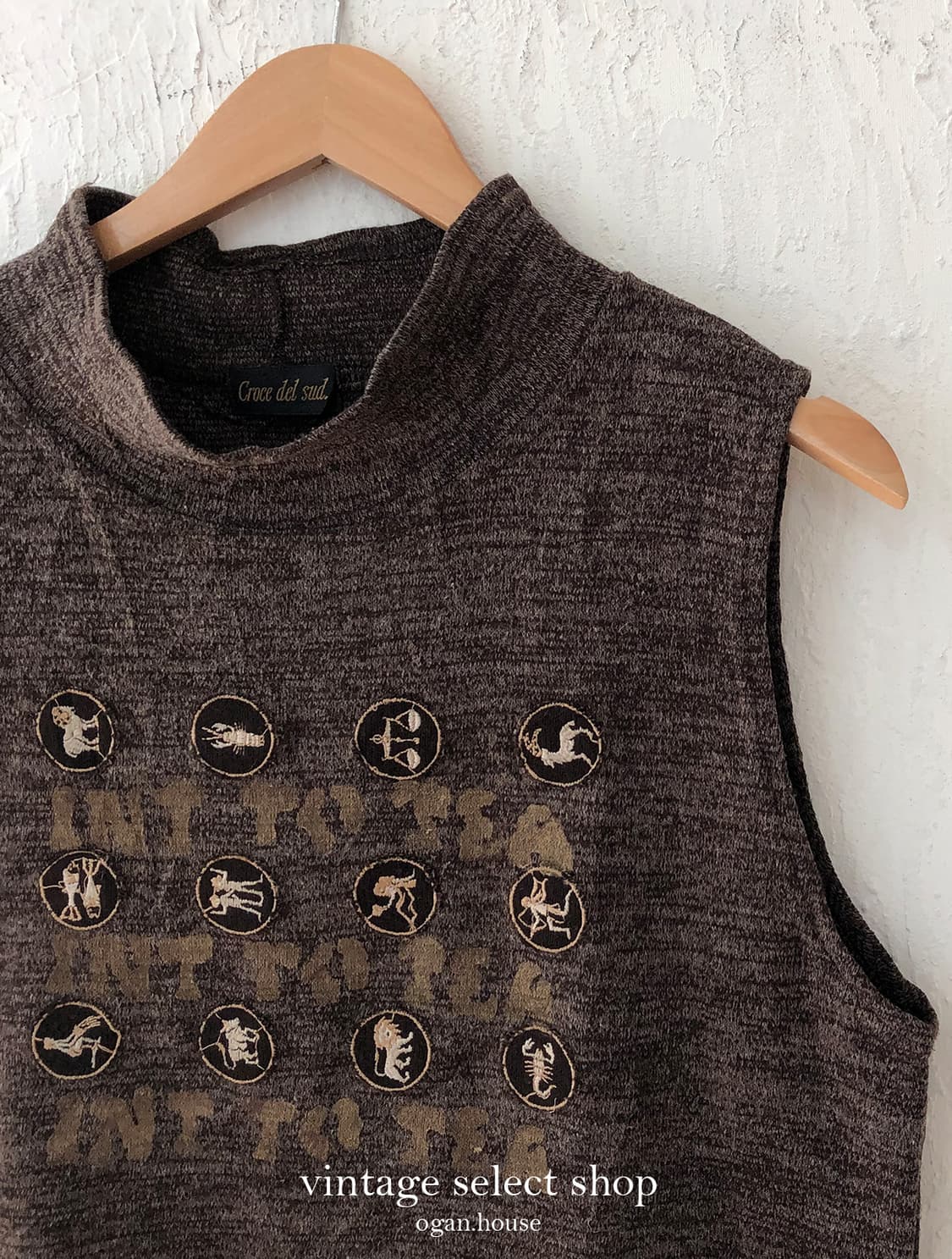 vintage zodiac sleeveless knit top 상품이미지4