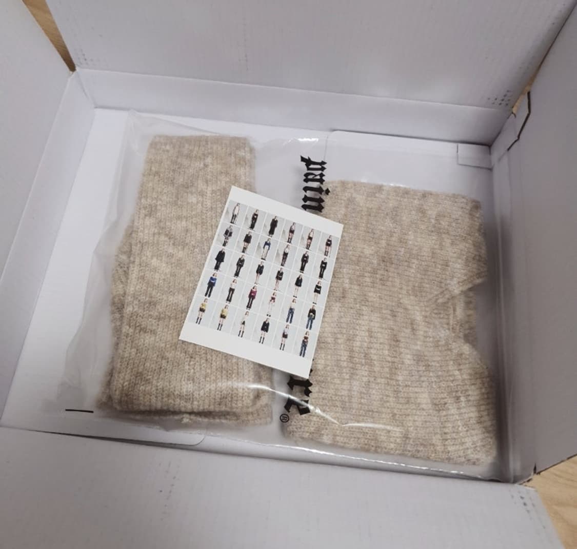 새상품) 페인오어플레져 세이렌 니트 볼레로 세트 멜란지베이지 유튜버착용 상품이미지6