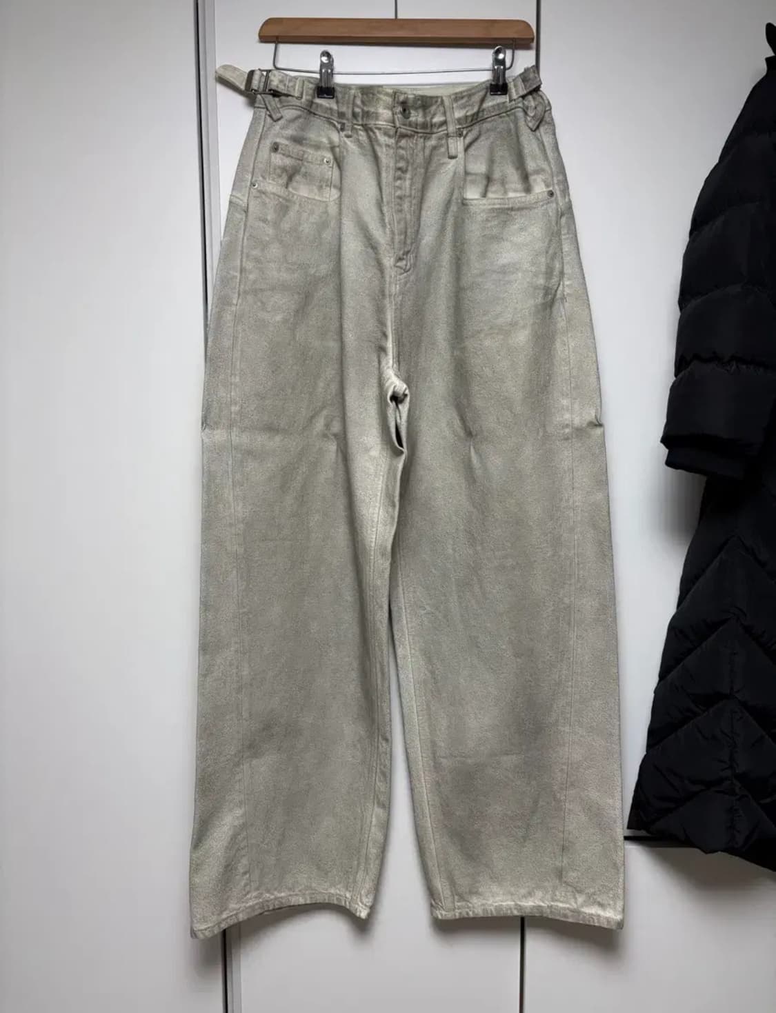 [L] Yiyae 이예 더티 워싱 코팅 데님 판매 합니다. 상품이미지5