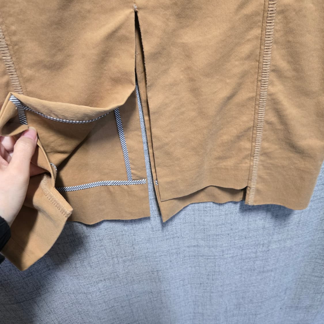 시스템 베이지 롱 스커트  상품이미지3