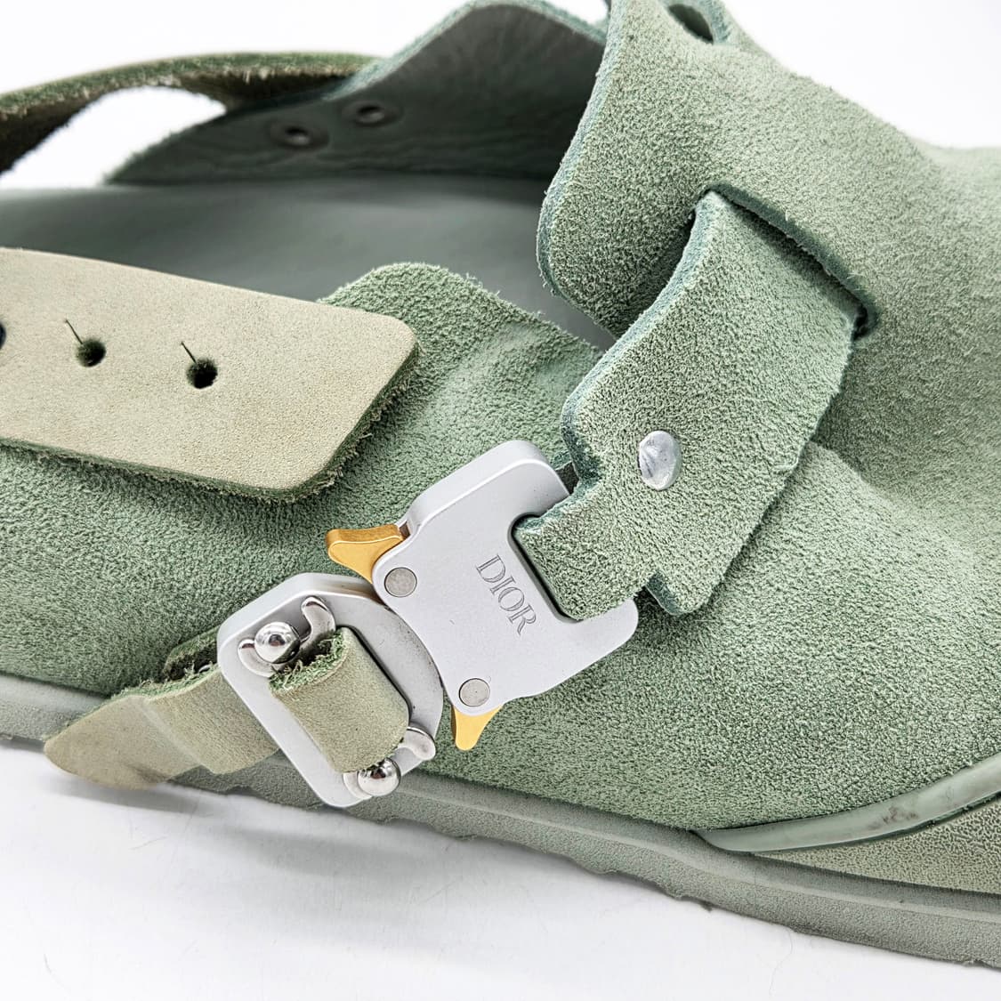  디올 x 버켄스탁 토키오 뮬 파스텔 그린 누벅 카프스킨 (43)  상품이미지4