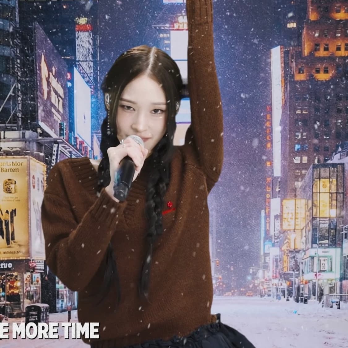 [6,8,10]슈슈통 25fw 울 브이넥 니트/브라운 상품이미지3