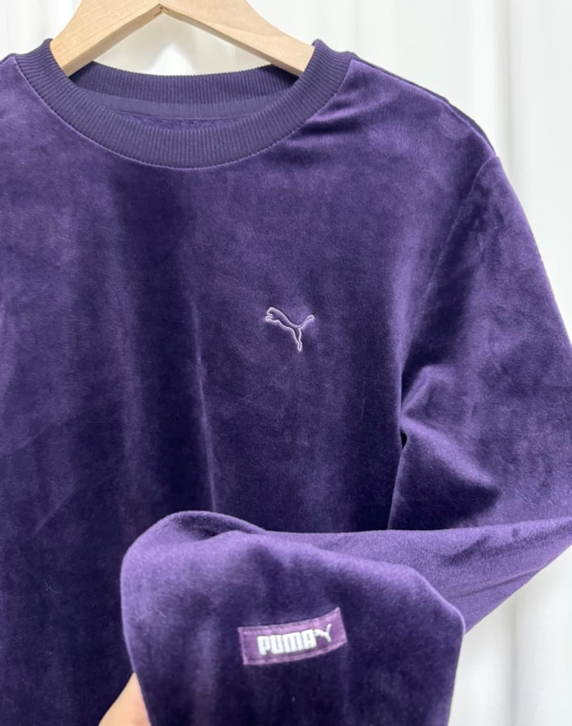 PUMA 벨벳 맨투맨 퍼플 상품이미지7