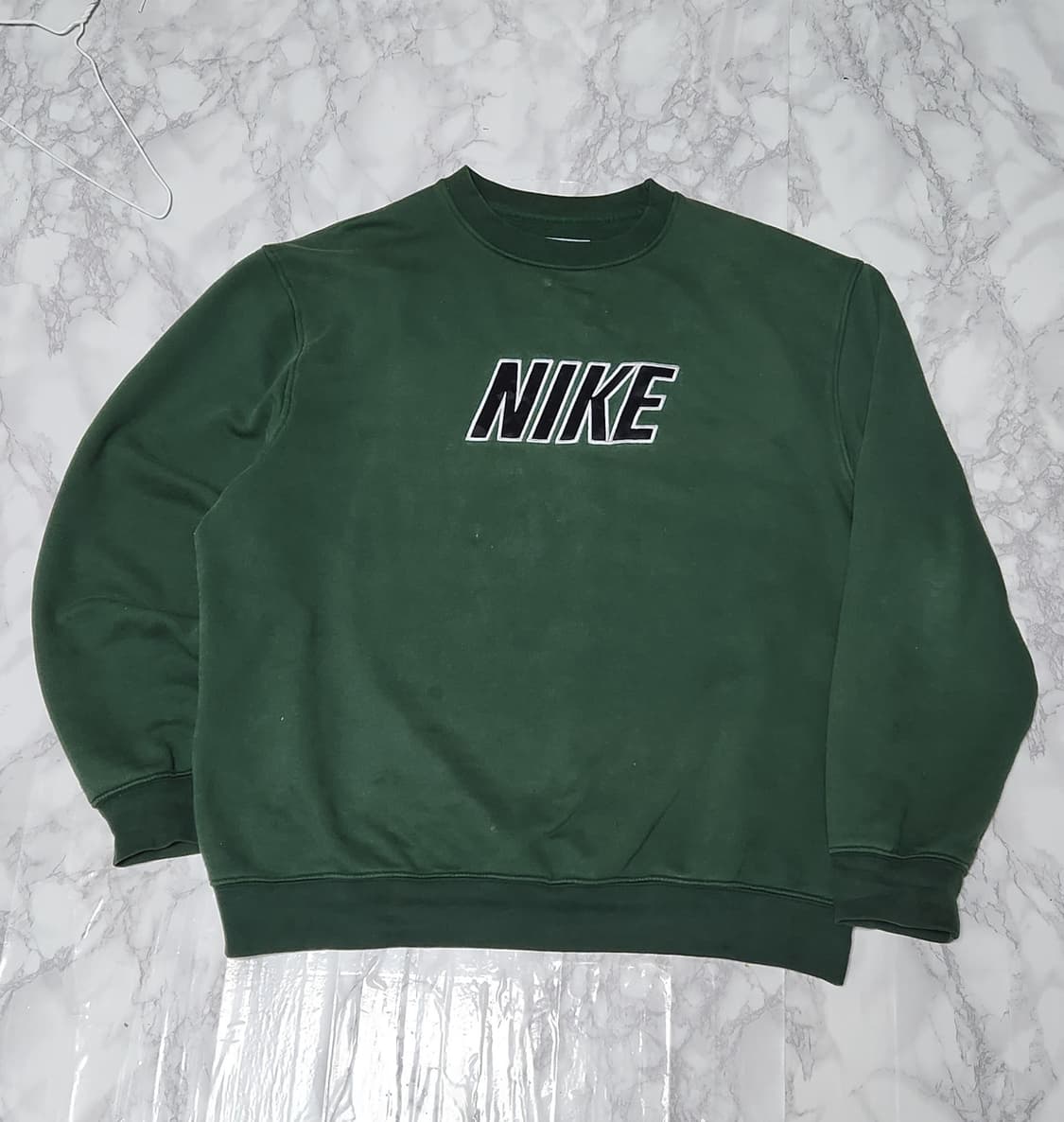나이키 00s 빅로고 딥그린 올드스쿨 오버핏 맨투맨 상품이미지1