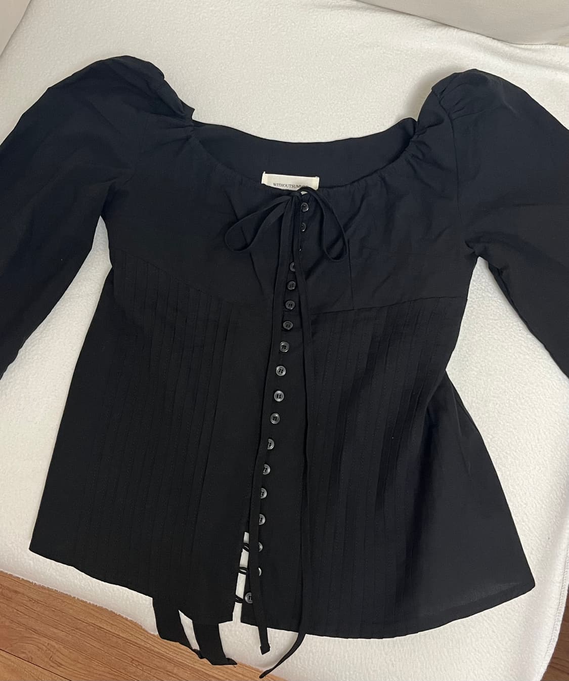 위드아웃썸머 montana long blouse black 상품이미지1