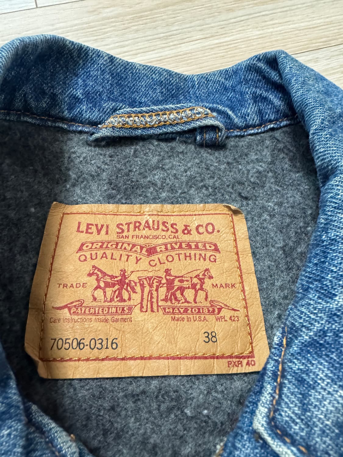 리바이스 블랭킷 데님자켓 38  판매 상품이미지4