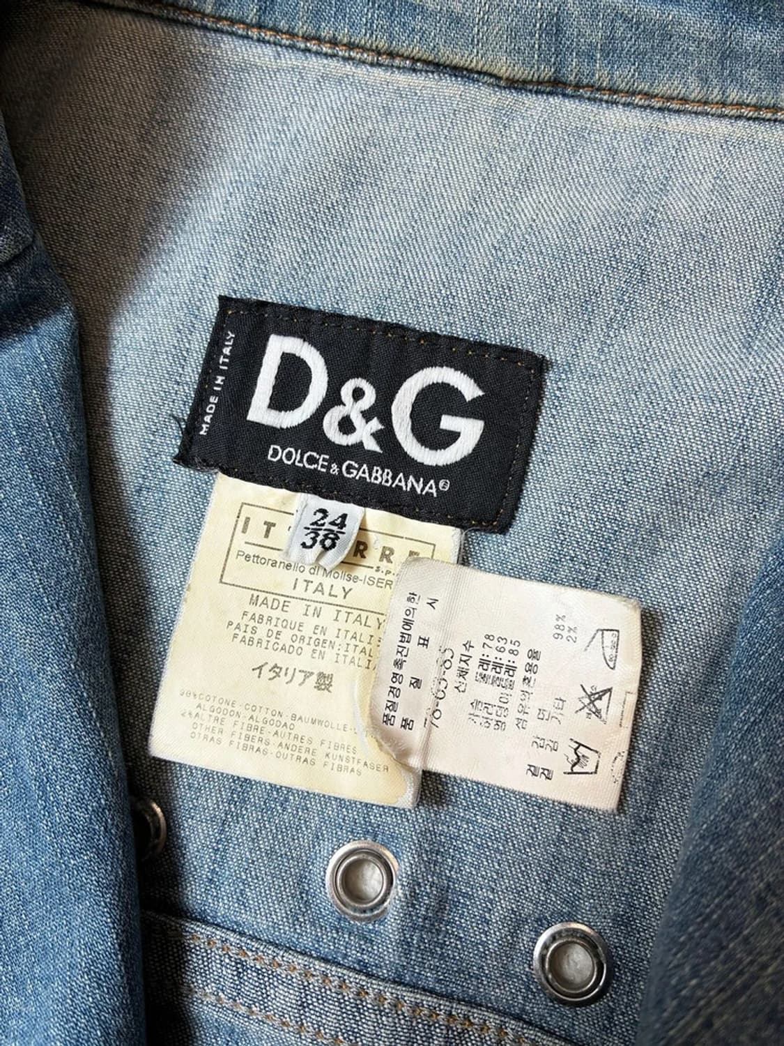 돌체앤가바나 00's 유틸리티 락펑크 데님 자켓 PN7133 상품이미지9