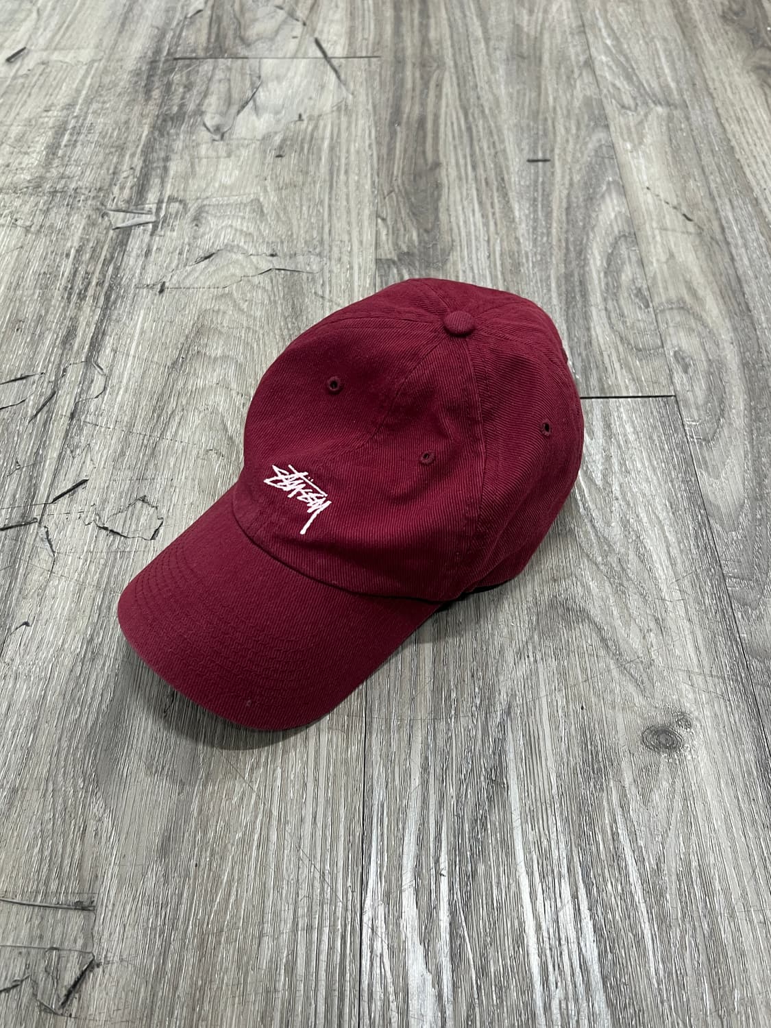 Stussy 스투시 스몰 로고 버건디 볼캡 상품이미지1