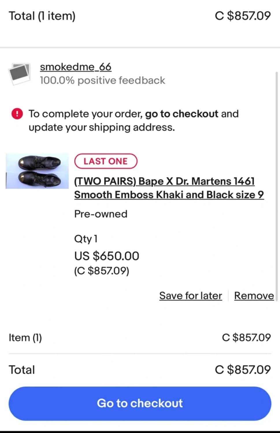 닥터마틴 x 베이프 1461 스무스 엠보스 상품이미지7