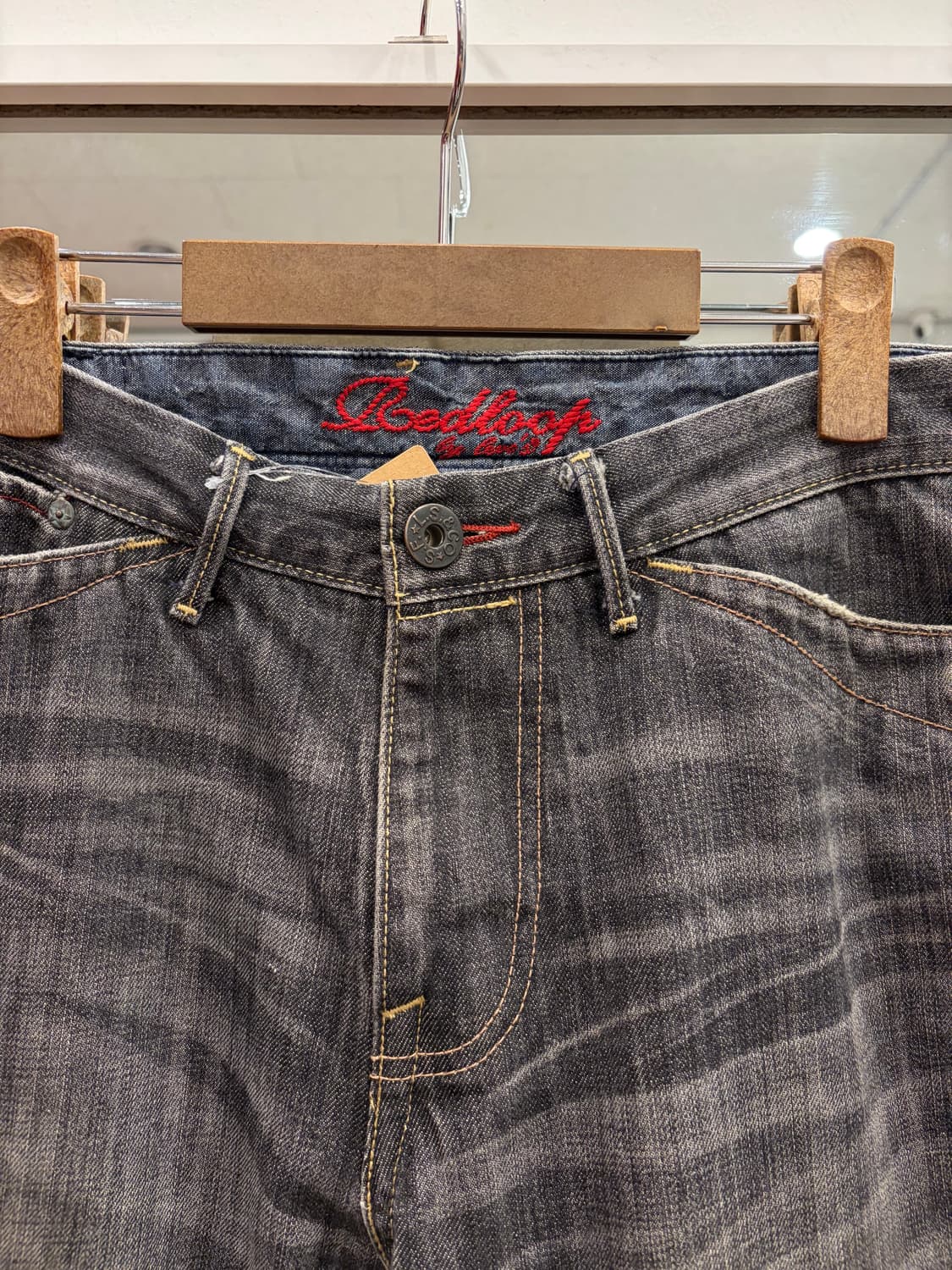 00s Levis 리바이스 레드룹 흑청 데님 팬츠 (32-33inch) 상품이미지3