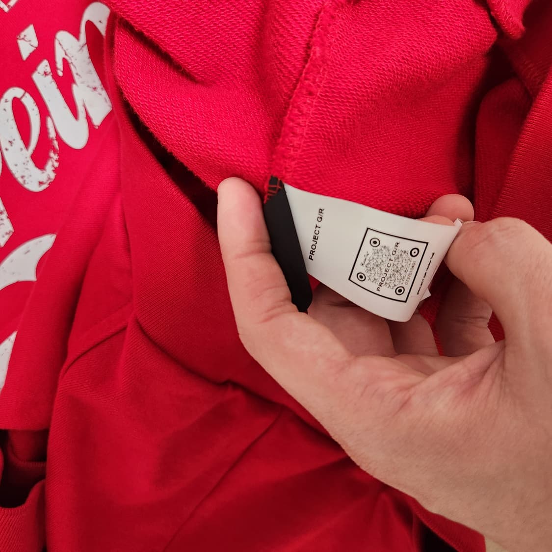 프지알 카페인 패러디 후드 레드 상품이미지4