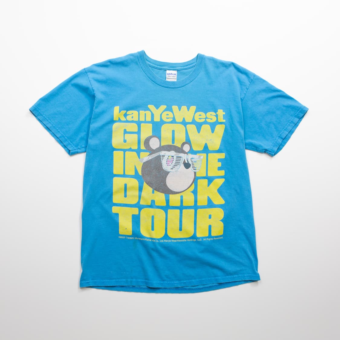 00 칸예 웨스트 Glow in the dark 투어 머천 티셔츠 상품이미지1