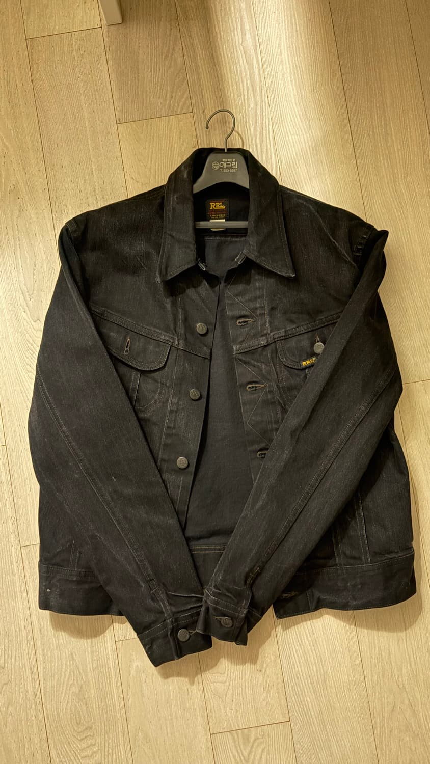 Rrl lot271 블랙 트러커 데님자켓 s 상품이미지1
