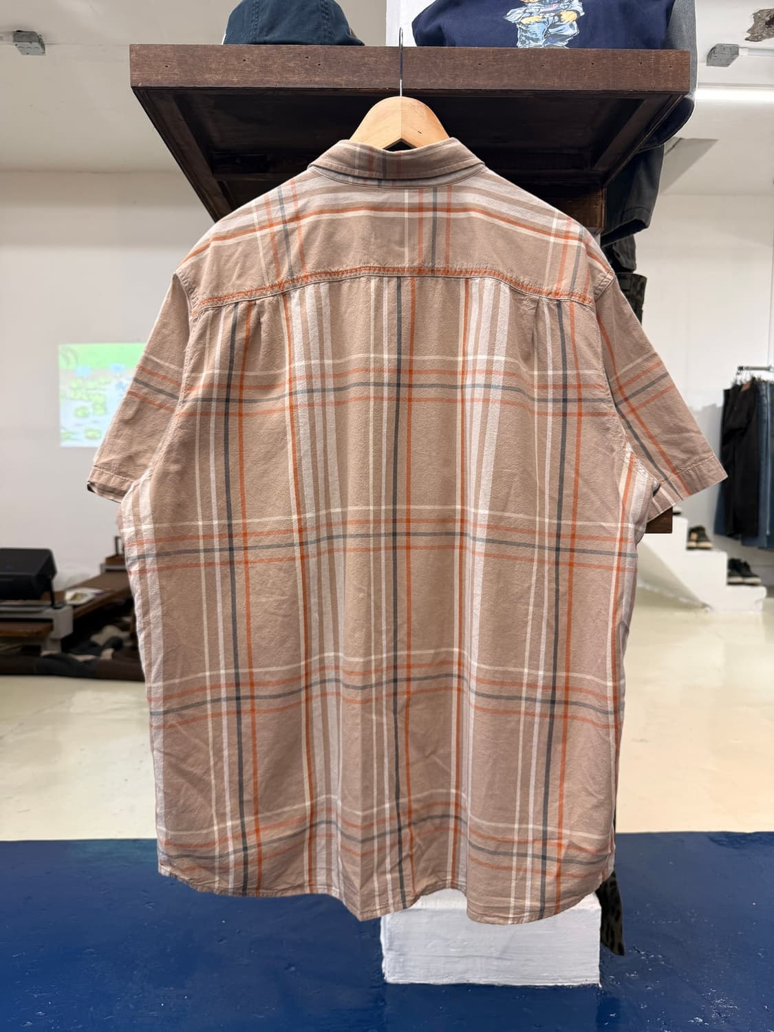 Carhartt 칼하트 루즈핏 체크 반필 셔츠 상품이미지7