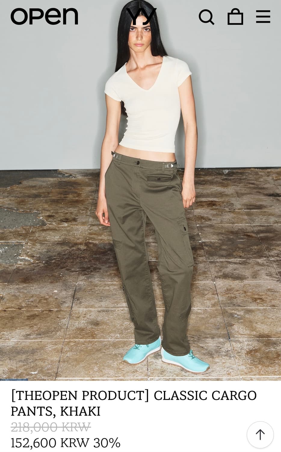 [급처] 오픈와이와이 카고팬츠 그레이시베이지 컬러 상품이미지6