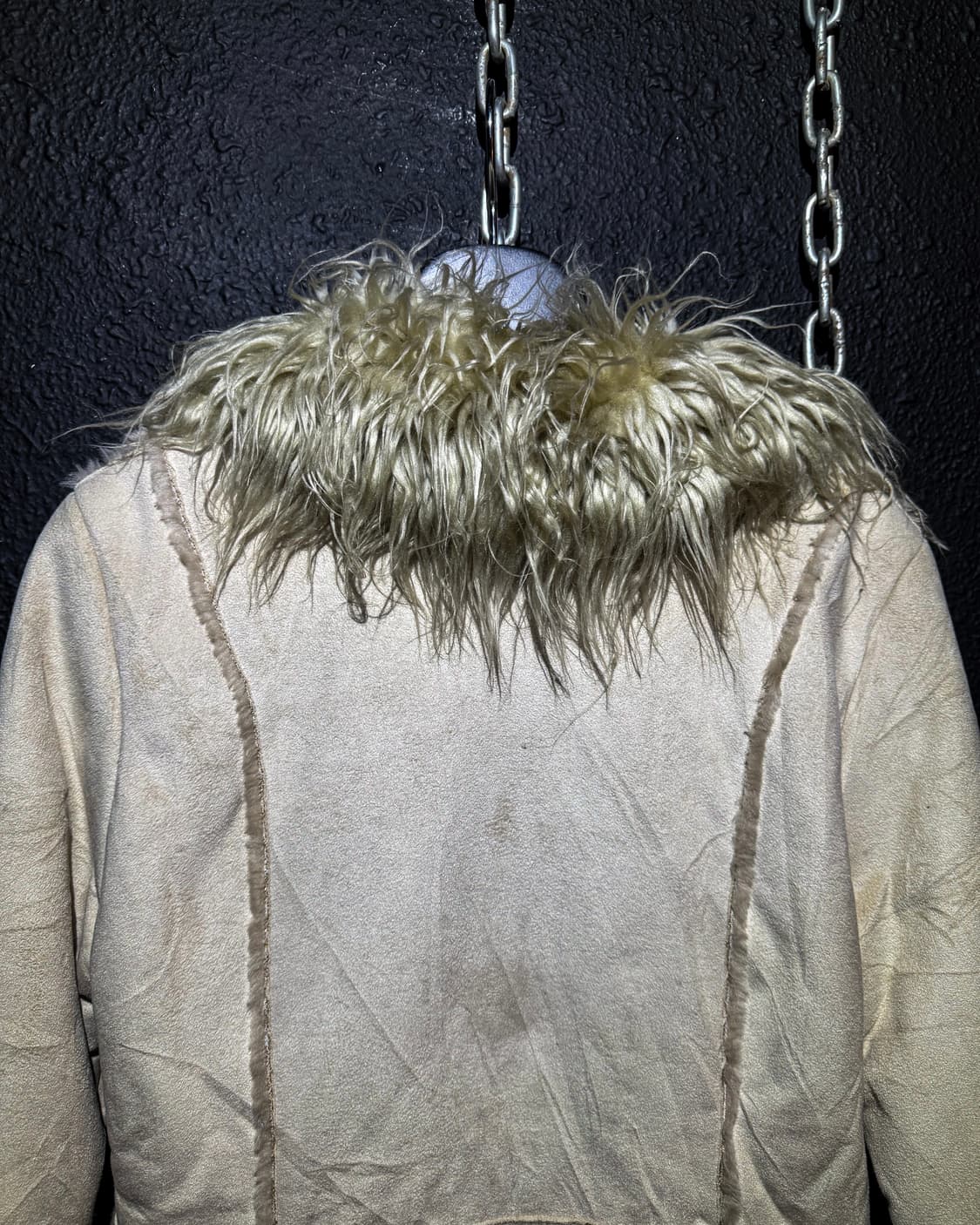 Faux Fur Trim Beige Jacket 상품이미지8