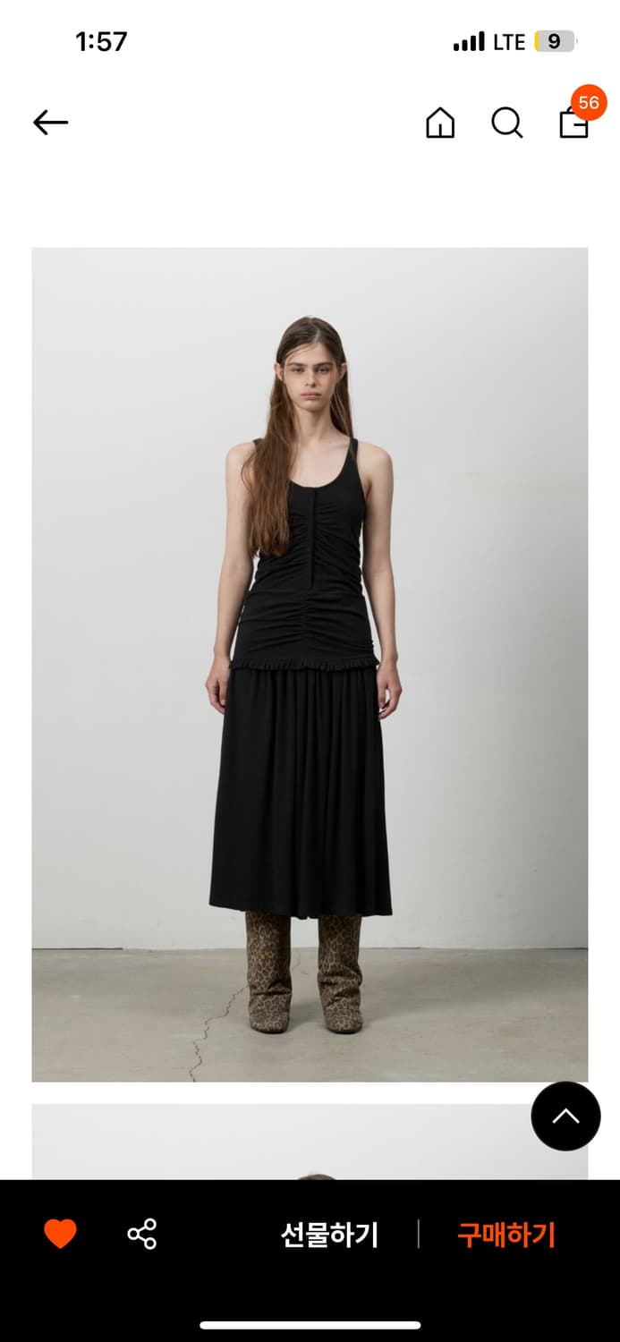 RUCHED SNAP PANNEL DRESS 쓰리투에이티 원피스 상품이미지1