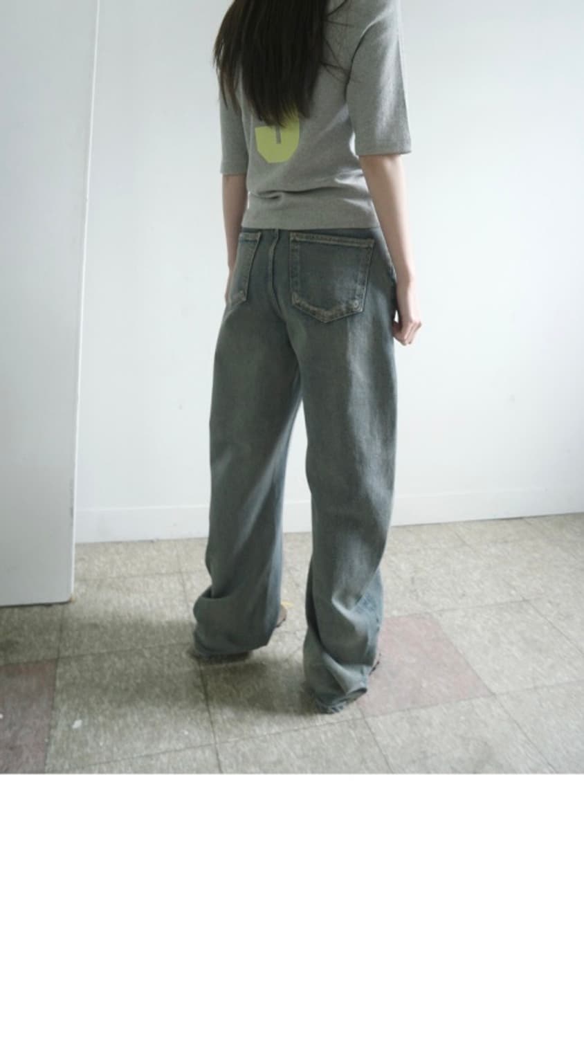 curve wide denim pants 상품이미지5