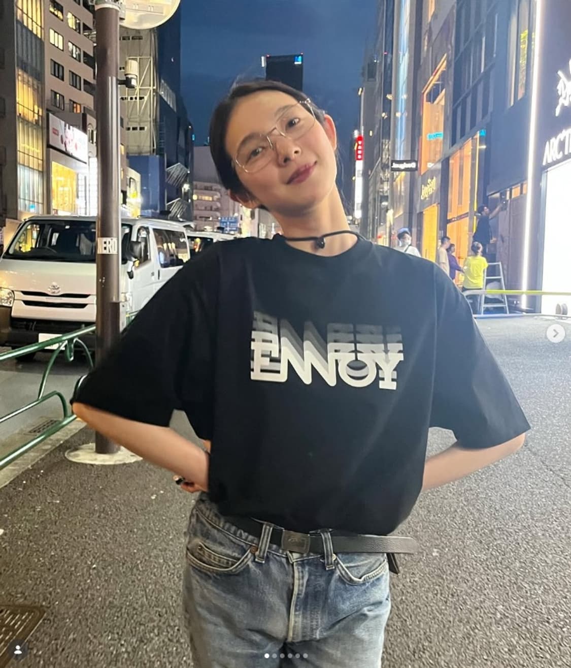 ENNOY 엔노이 23ss 일렉트릭 로고 그라데이션 화이트 XXL 상품이미지7
