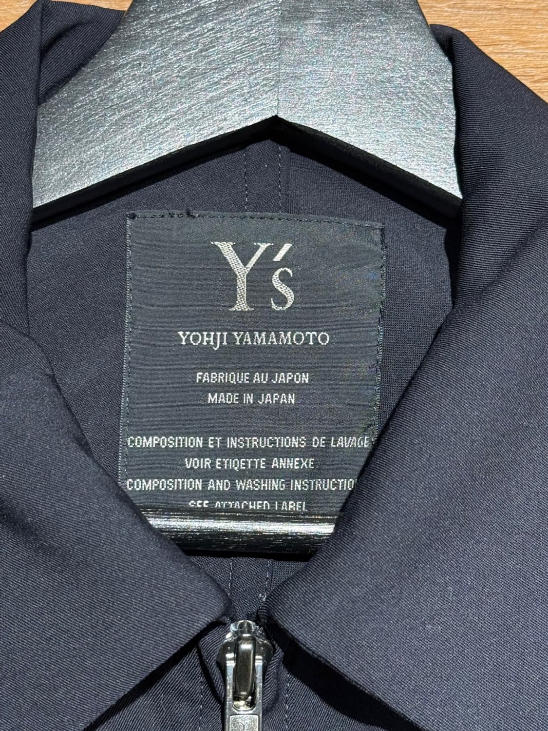 와이즈 다크네이비 울 개버딘 셔츠 집업 자켓 상품이미지7