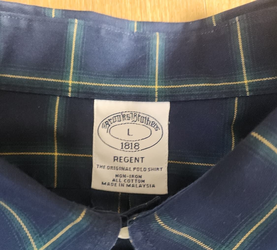 레어품목)브룩스브라더스 블랙와치 타탄 리젠트핏셔츠(L) 상품이미지3