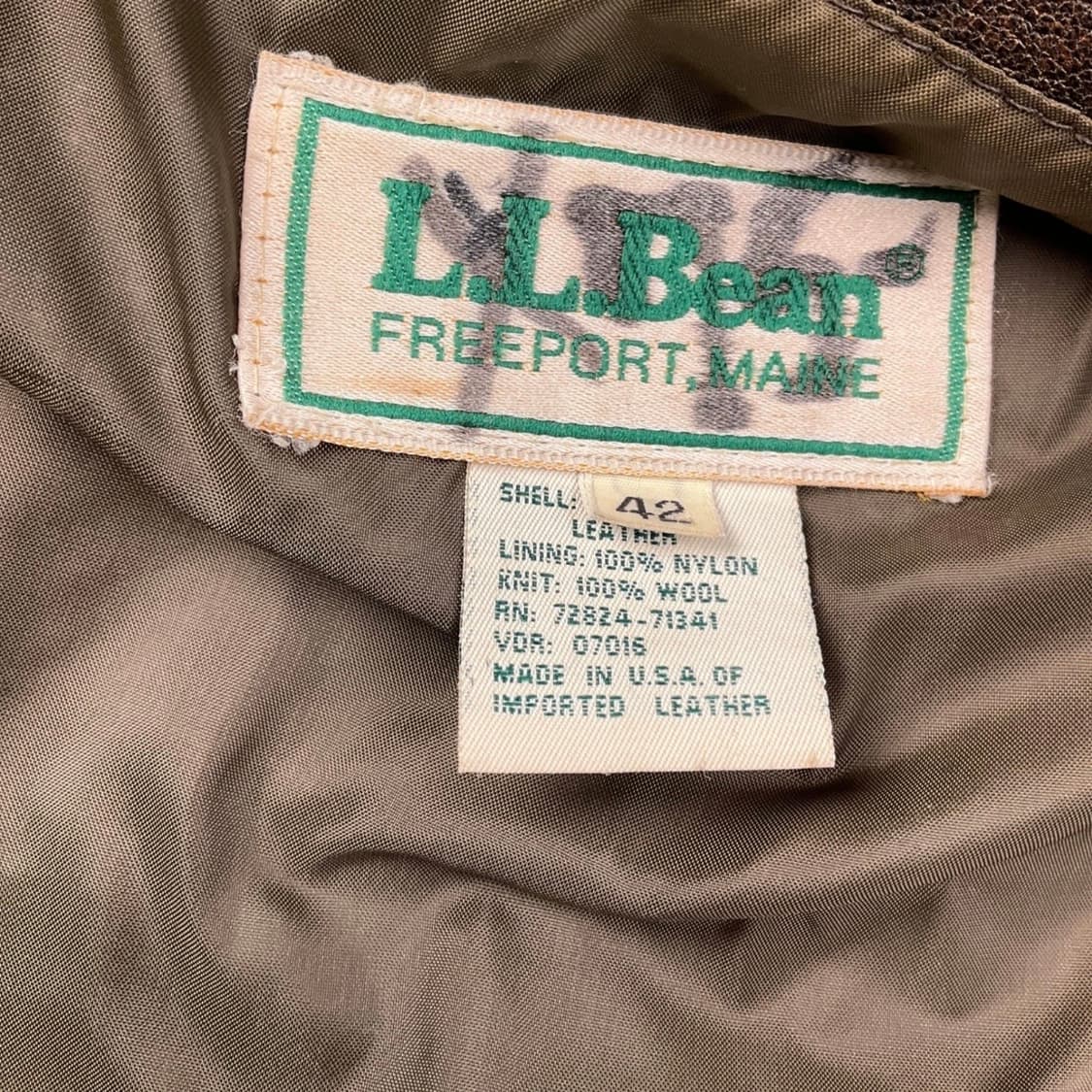 [L,42] 80년대 엘엘빈 고트스킨 a2자켓 상품이미지5