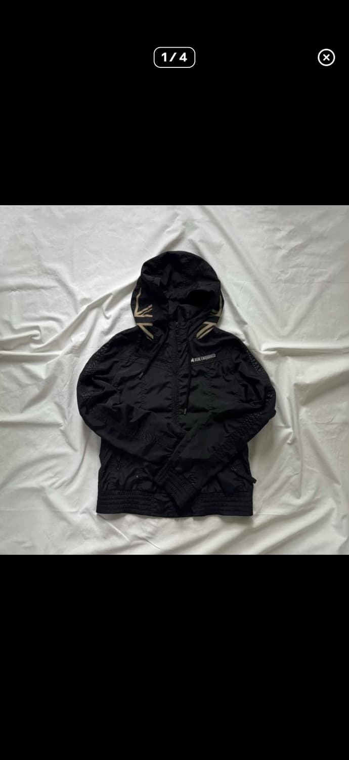 Ask 성조기 하이넥 셔링 바람막이 후드집업 y2K 스트릿 스포티 상품이미지1