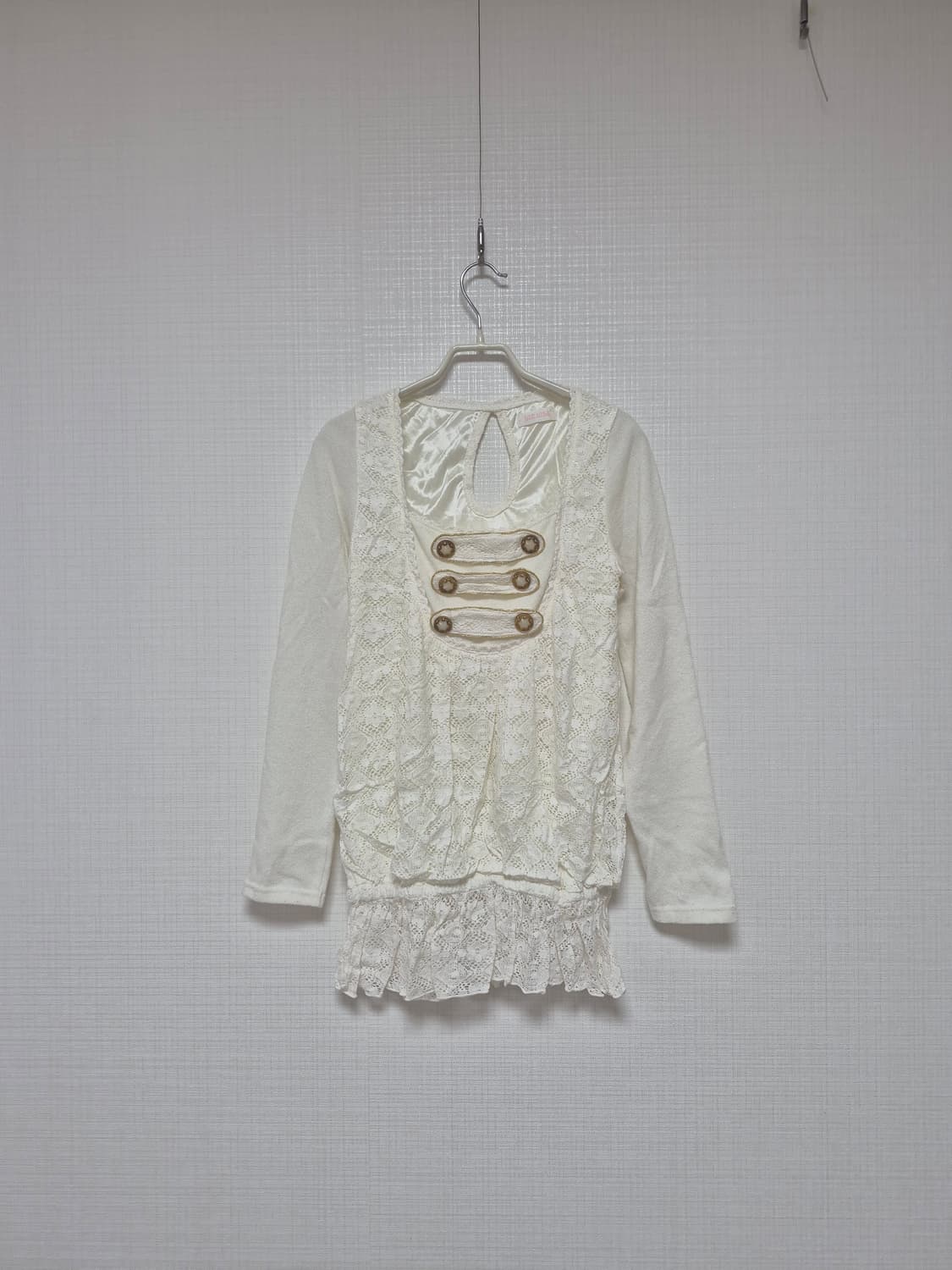 리즈리사 초고전템 히메갸루 밀리터리 레이스견장 탑 아이보리 상품이미지1