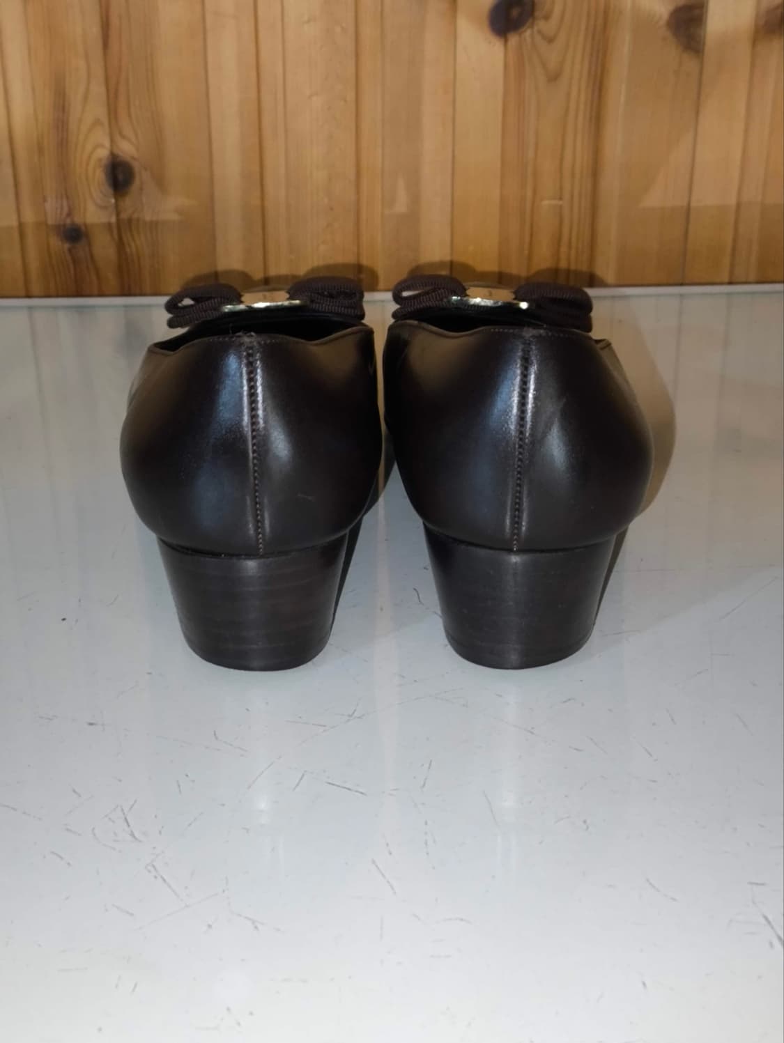 7d 245mm 페라가모 바라 리본 펌프스 구두 힐 4cm 상품이미지7