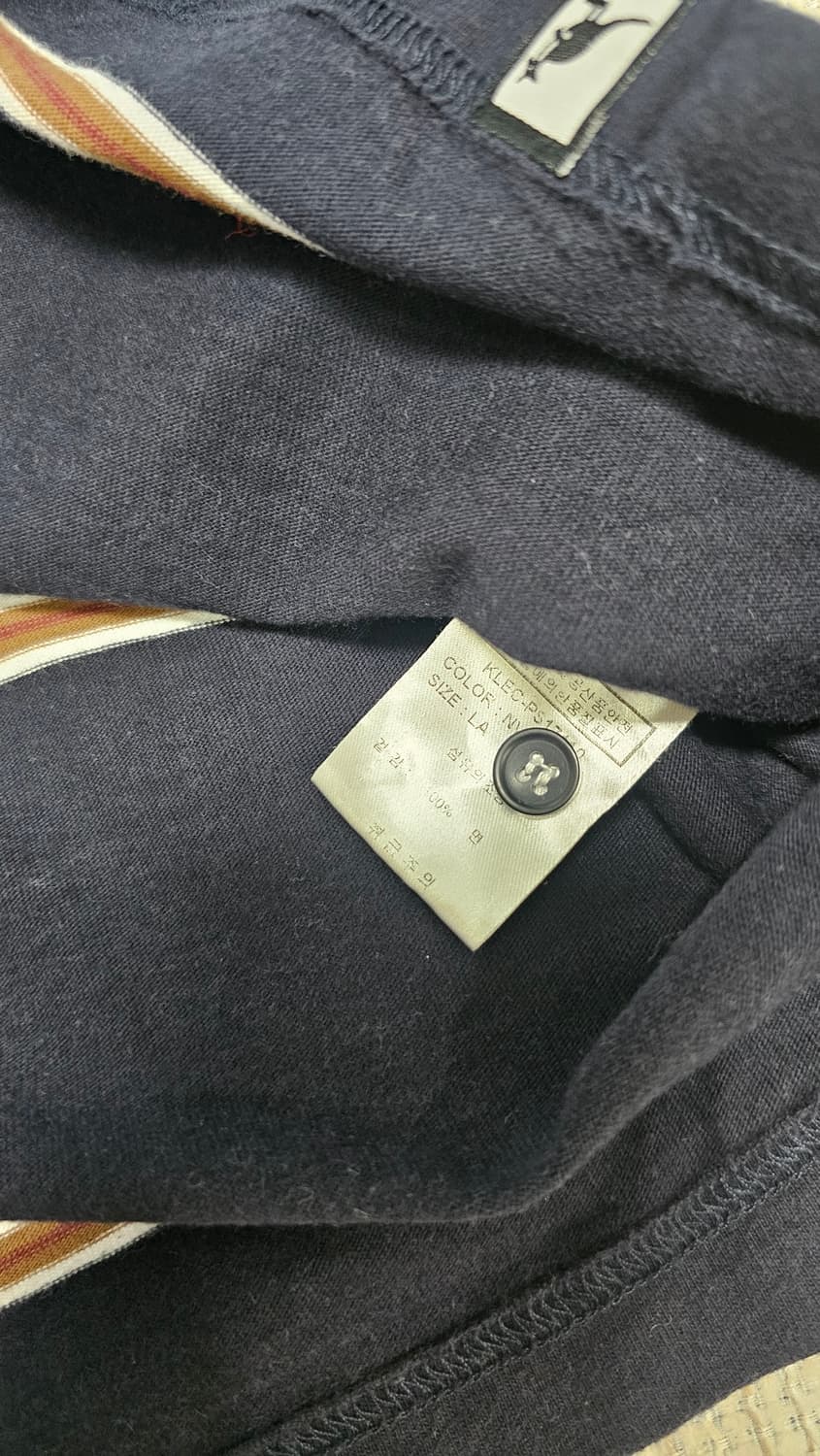 캉골 카라 스트라이프 반팔티L 상품이미지5